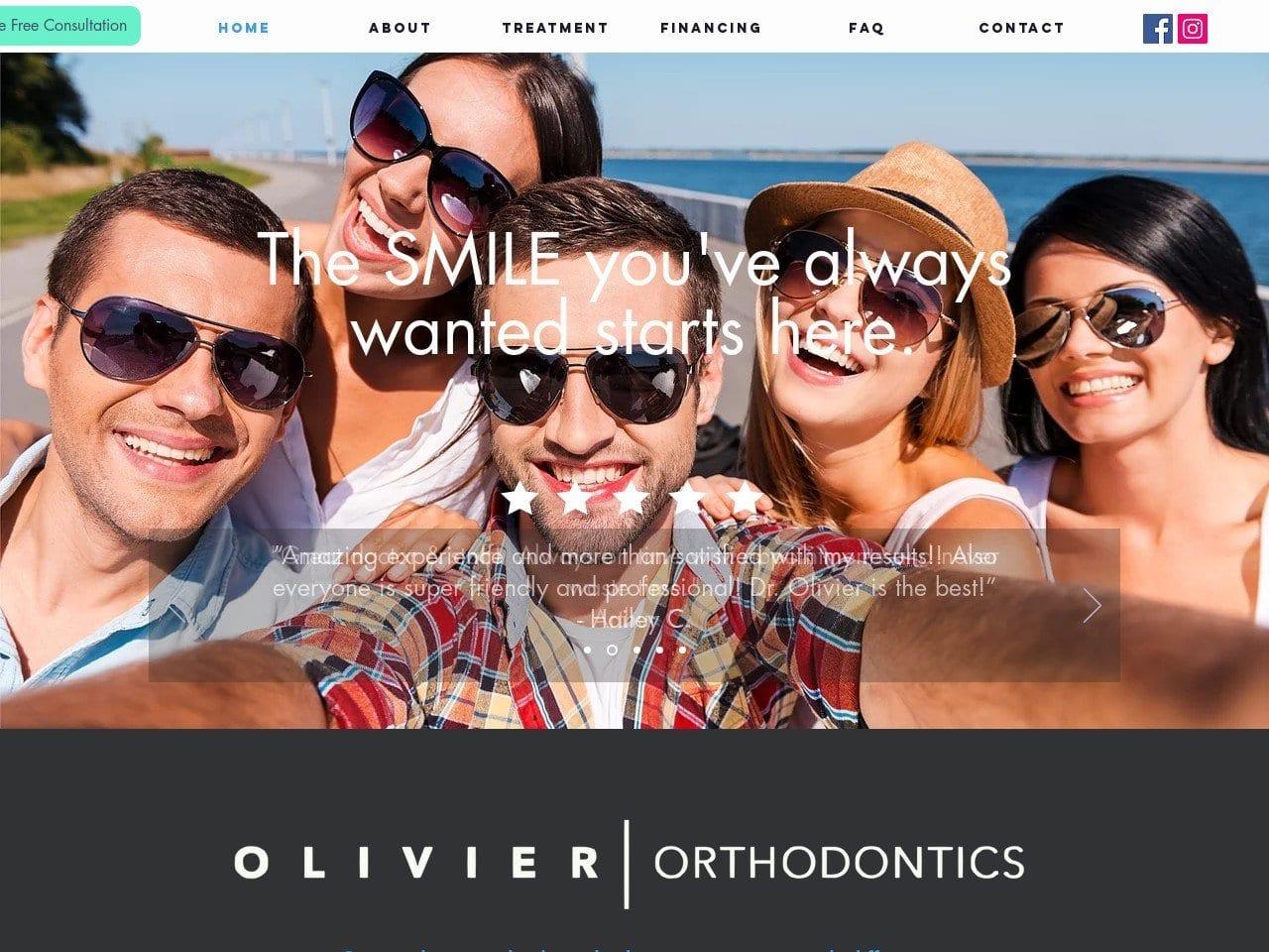 Olivier Orthodontics Olivier J Brian DDS screenshot