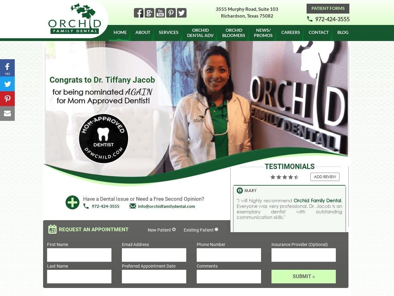 Orchid Family Dental screenshot