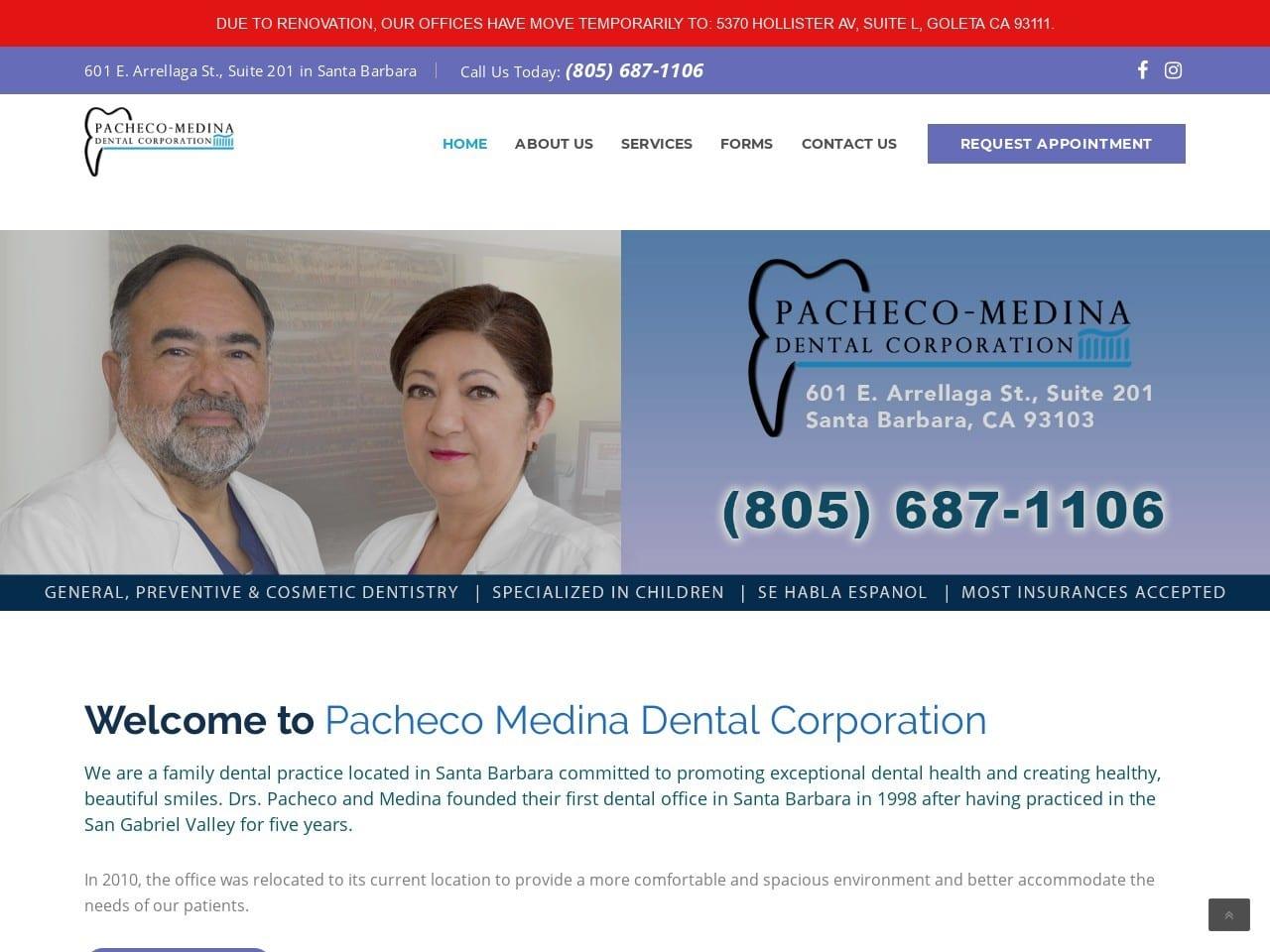 Pacheco-Medina Dental Corporation screenshot