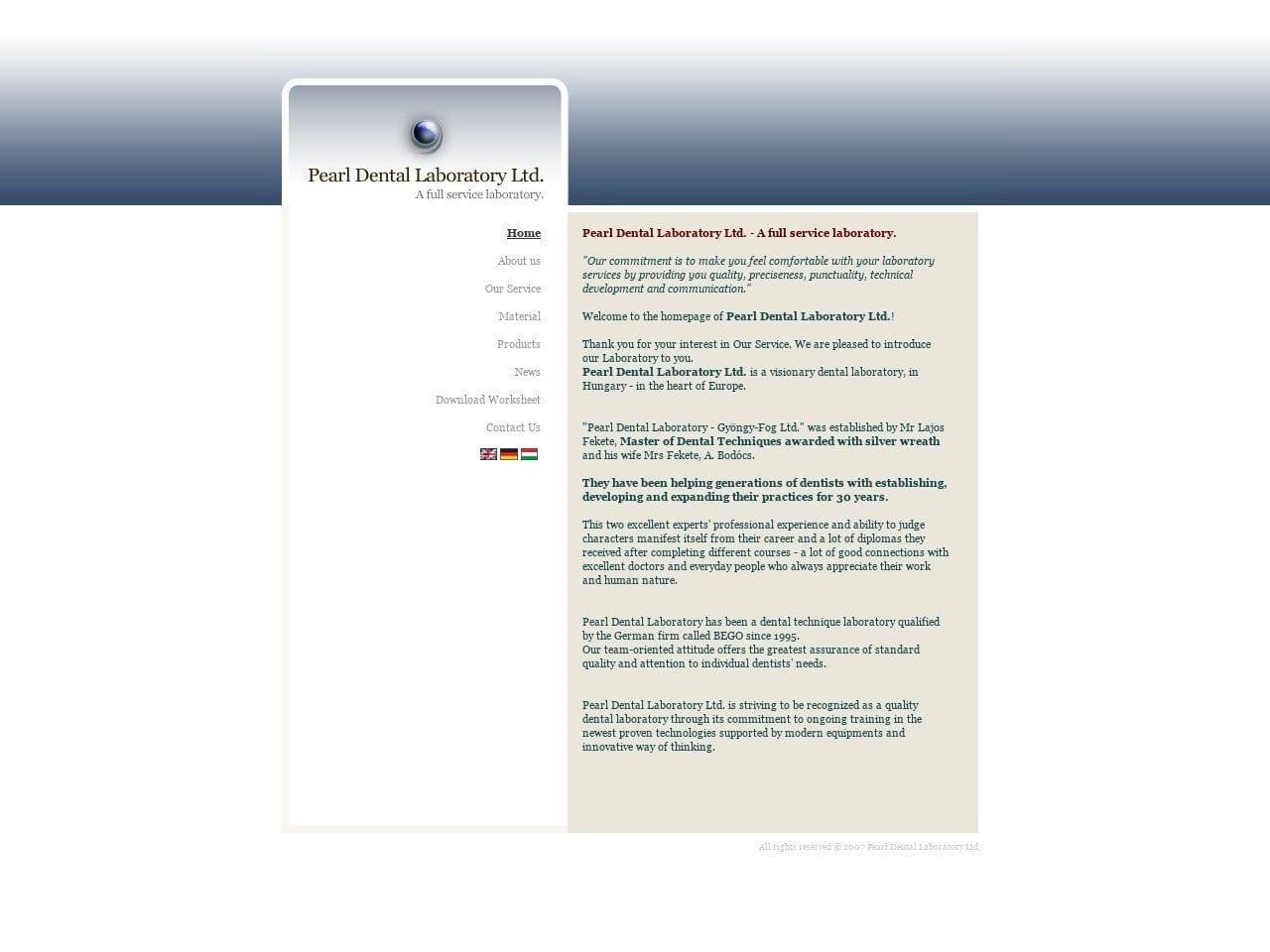 Pearl Dental Laboratory screenshot