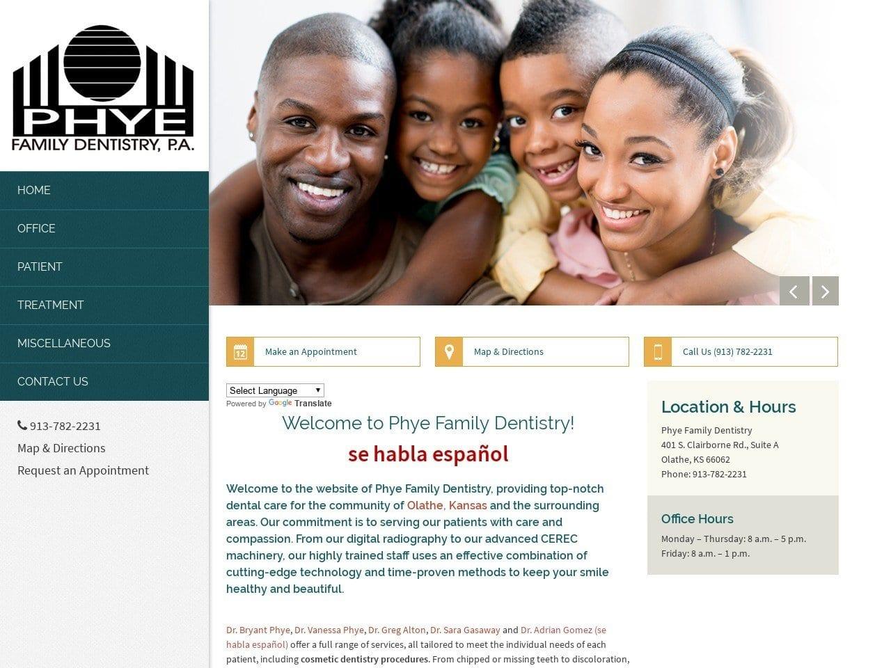 Phye Family Dentistry screenshot
