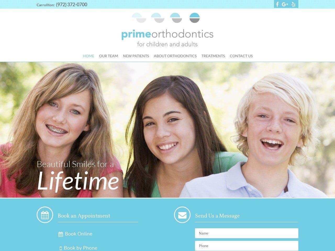 PRIME orthodontics screenshot