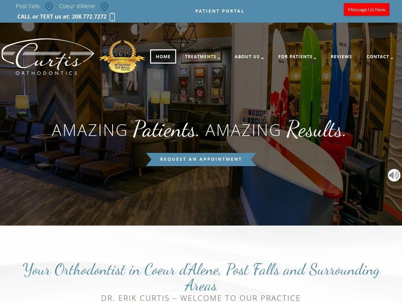 Curtis Orthodontics screenshot