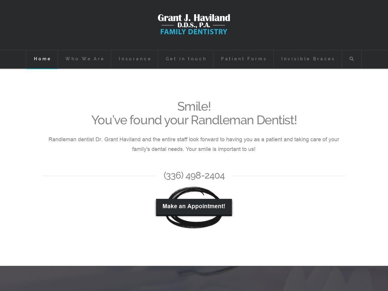 Dr. Grant Haviland D.D.S. P.A. screenshot