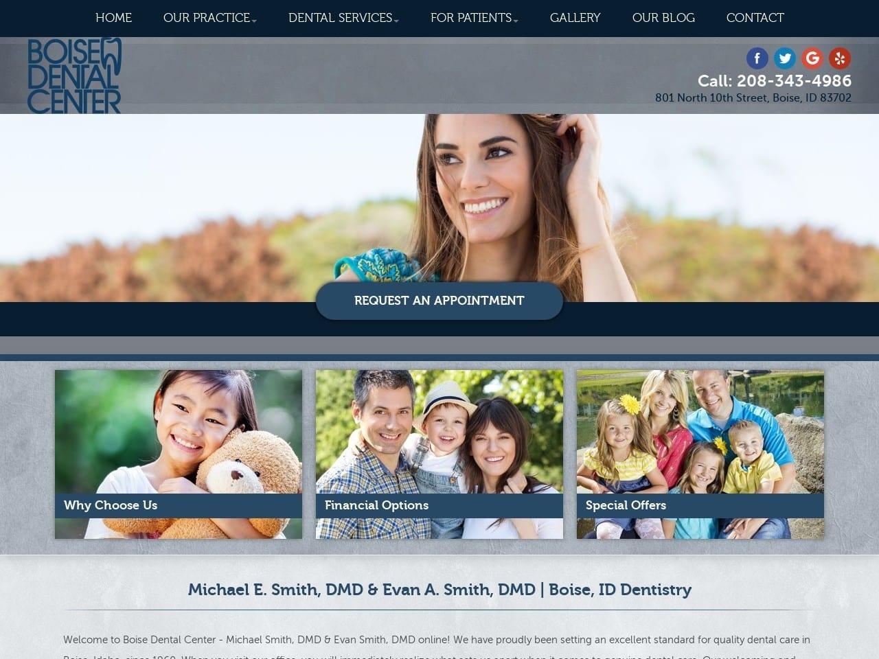 Boise Dental Center Smith Michael E DDS screenshot