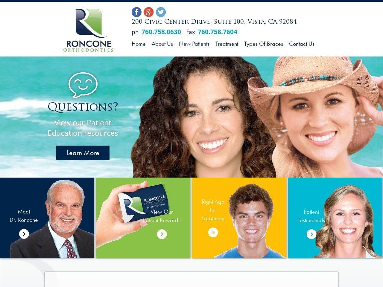 Roncone Orthodontics screenshot