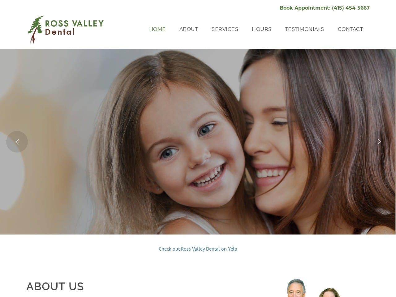 Ross Valley Dental screenshot
