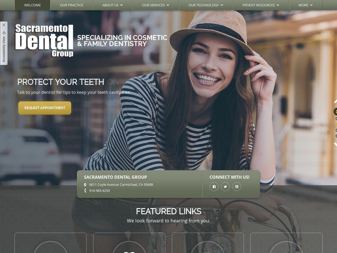 Sacramento Dental Group screenshot