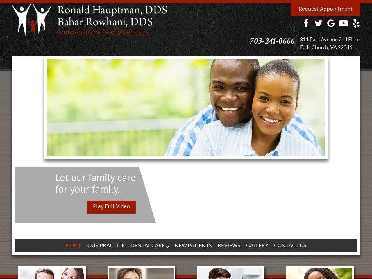 Ronald Hauptman, DDS & Bahar Rowhani, DDS screenshot