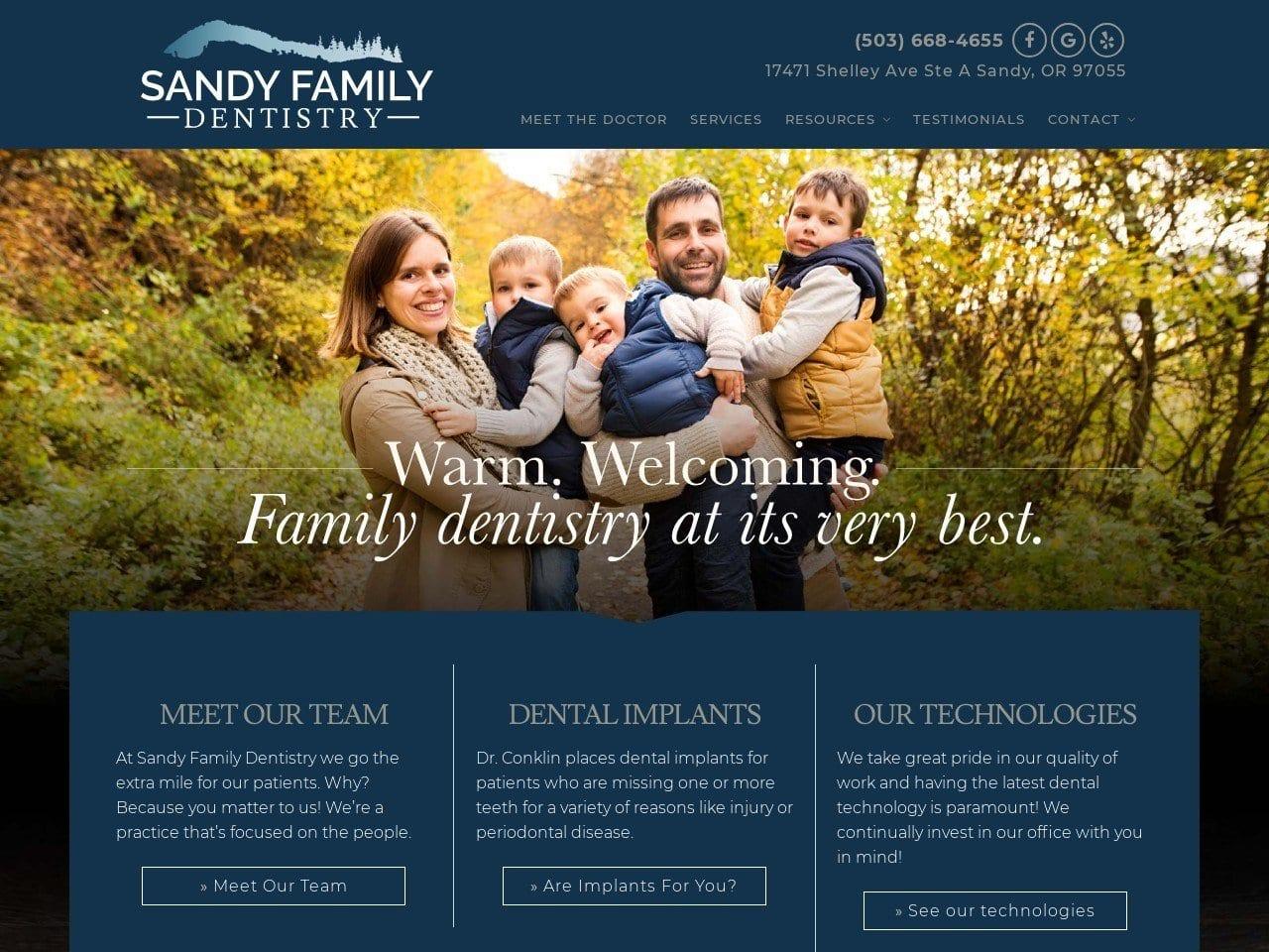 Sandy Family Dentistry screenshot