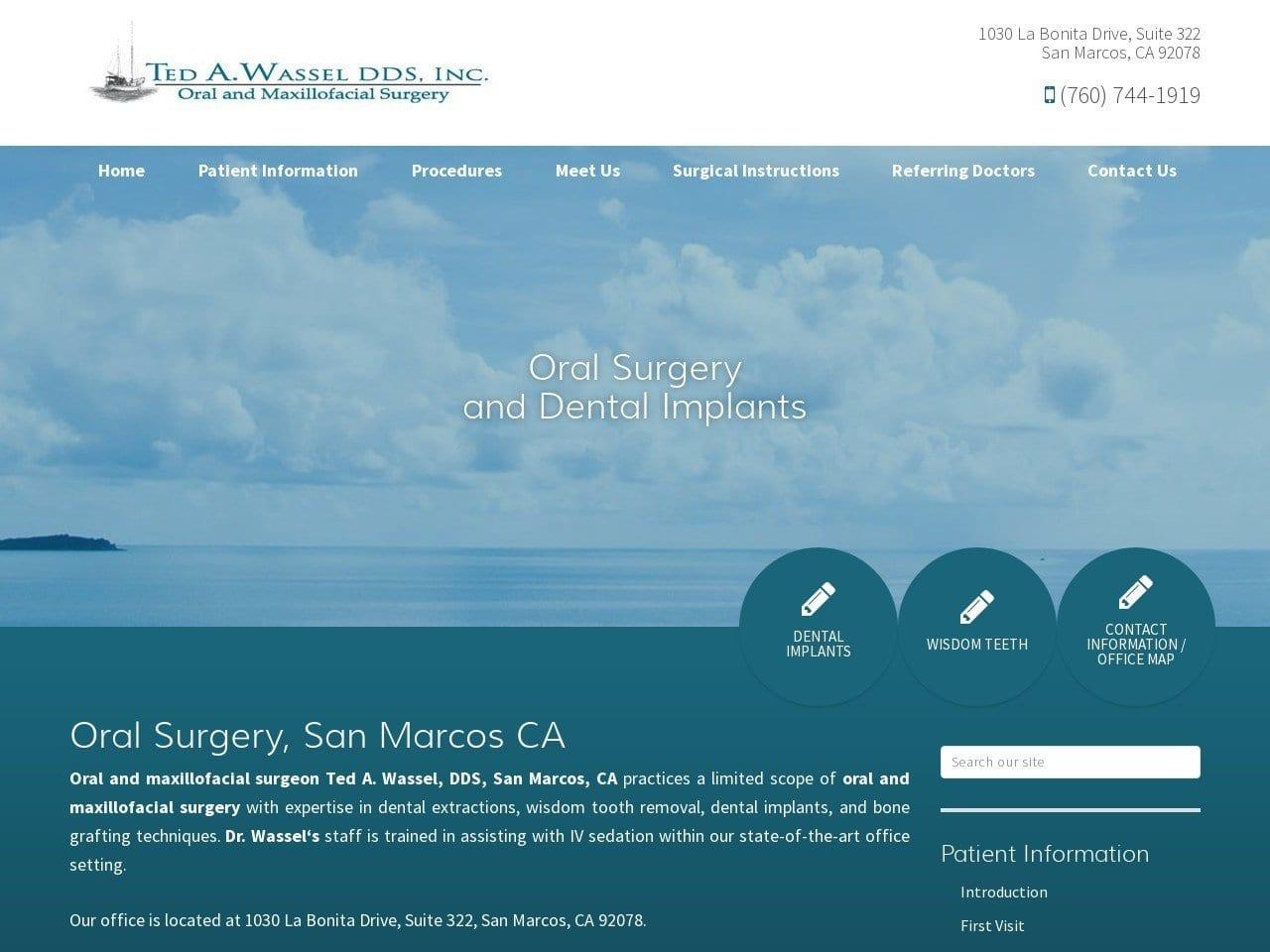 Ted A. Wassel DDS screenshot