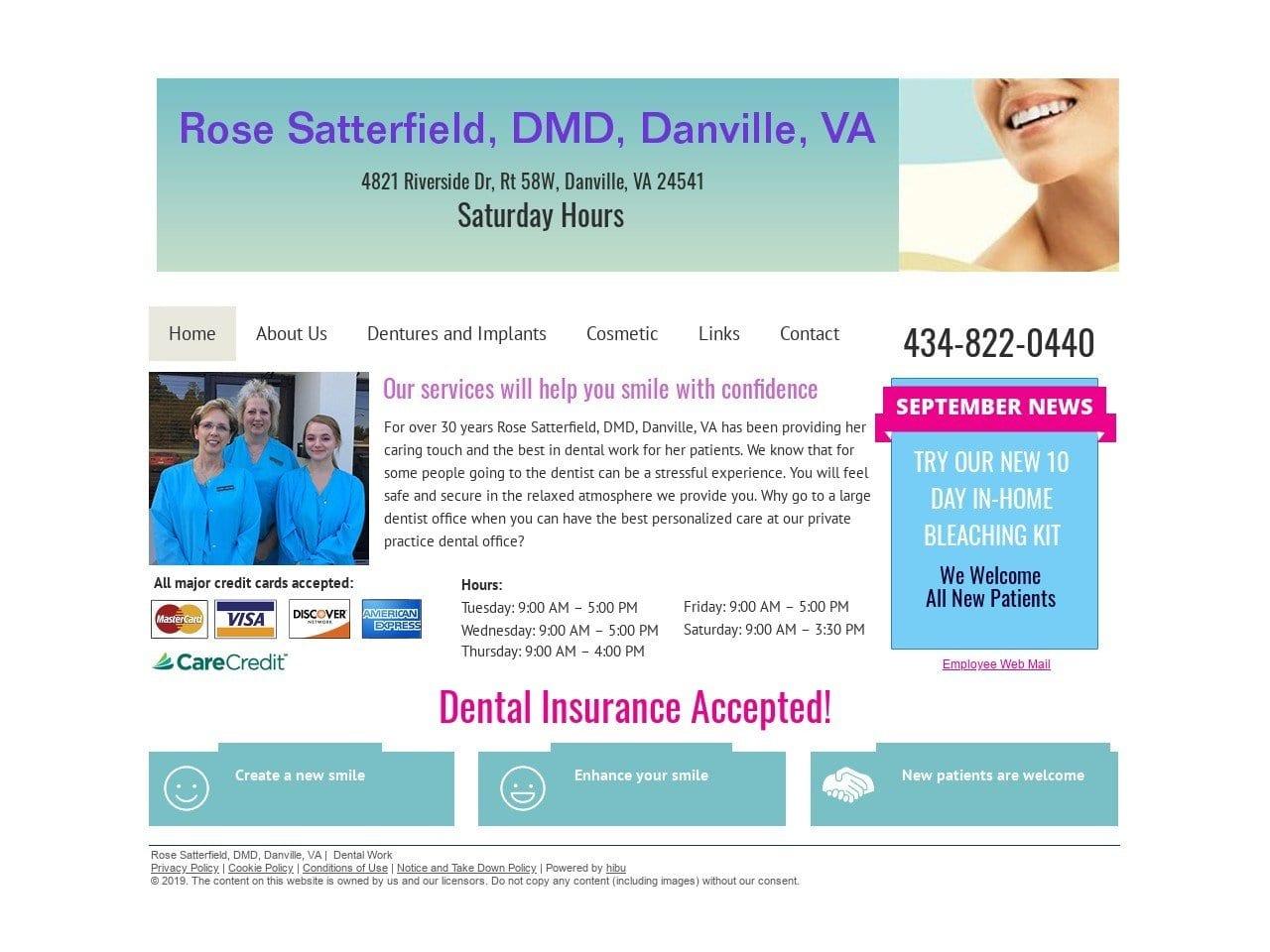 Rose Satterfield DMD PLLC screenshot