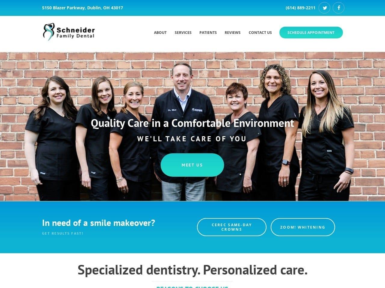 Schneider Family Dental screenshot
