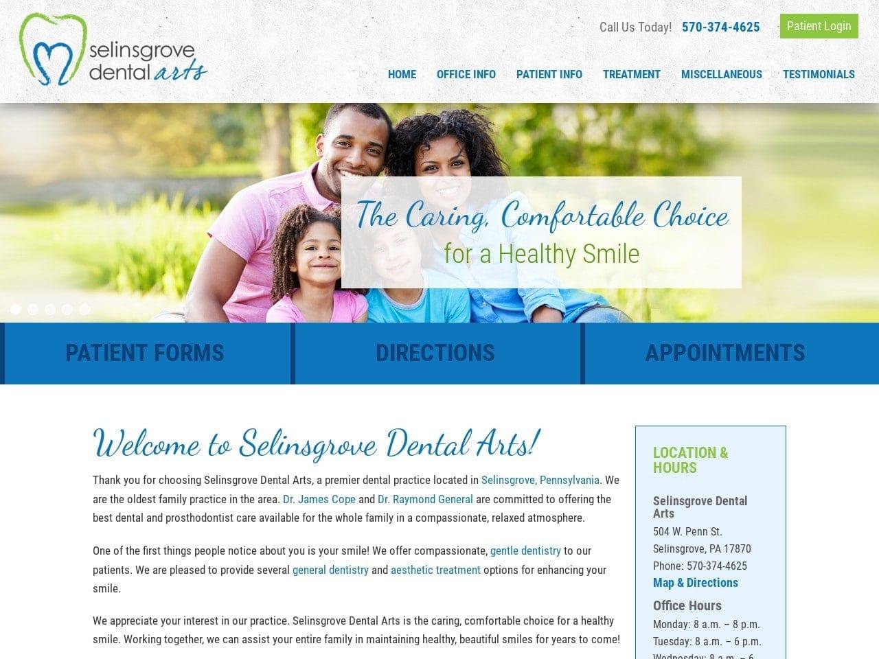Selinsgrove Dental Arts screenshot