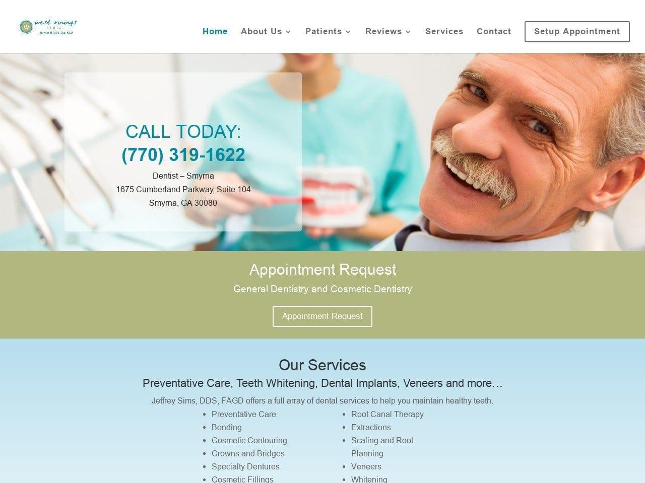 Jeffrey D Sims DDS screenshot