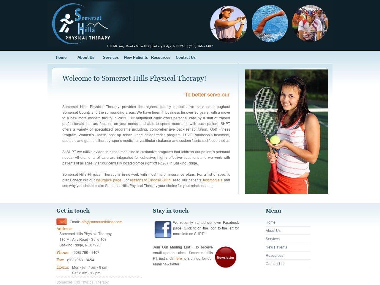 Somerset Hills Physical Therapy screenshot