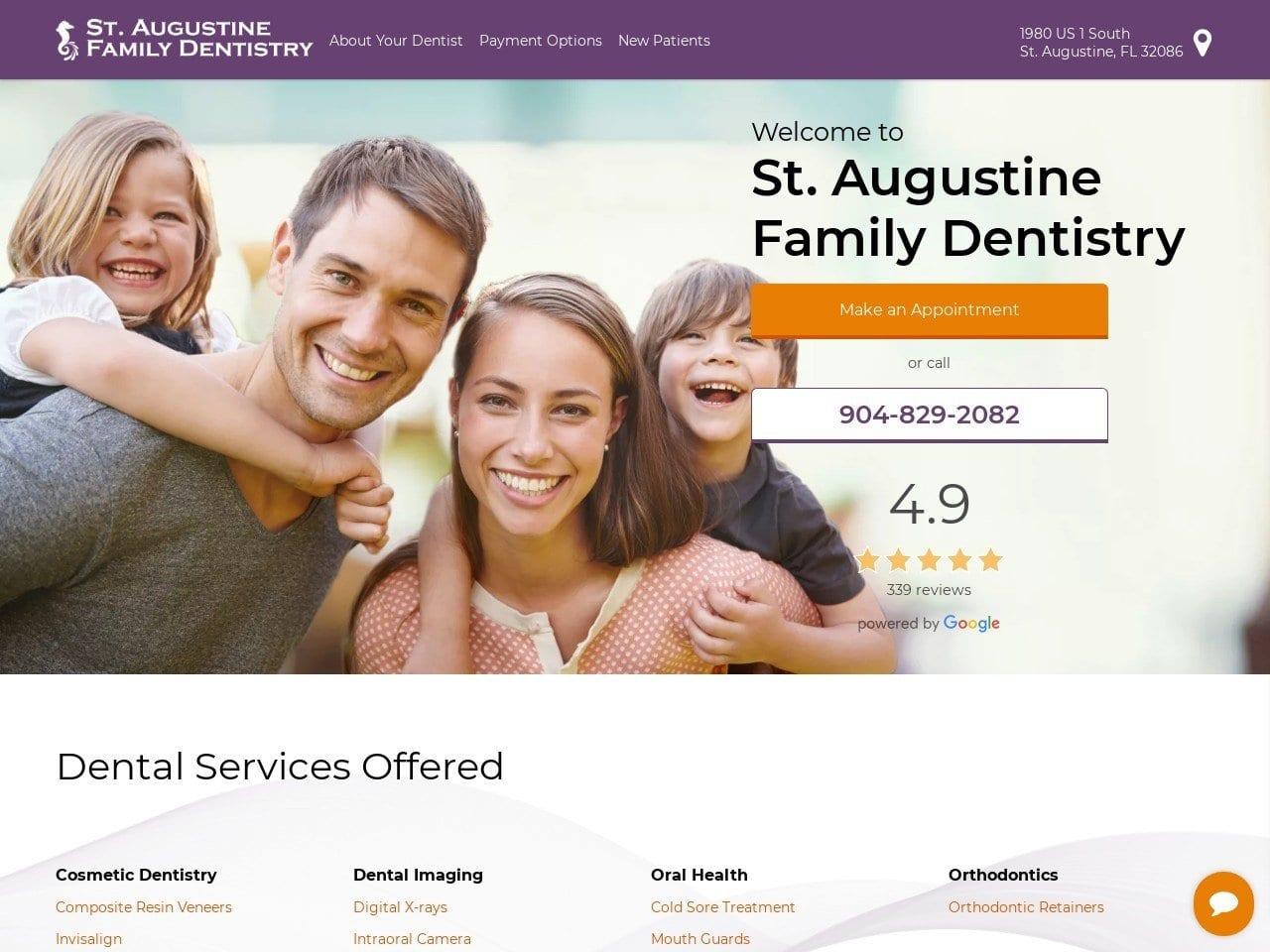 St. Augustine Family Dentistry screenshot