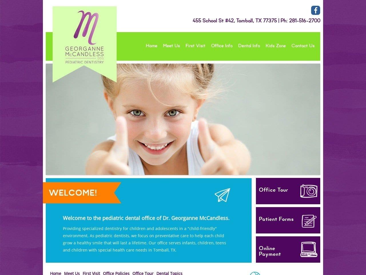 Georganne McCandless, DDS, PA screenshot