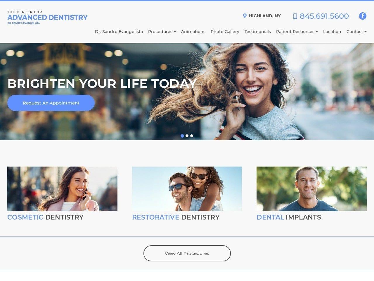 The Center for Advanced Dentistry screenshot
