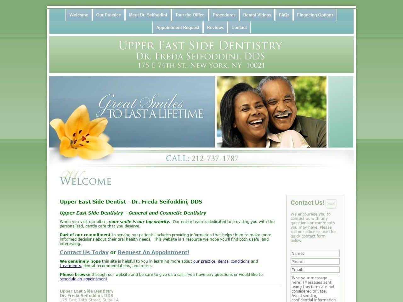 Dr. Freda Seifoddini DDS screenshot