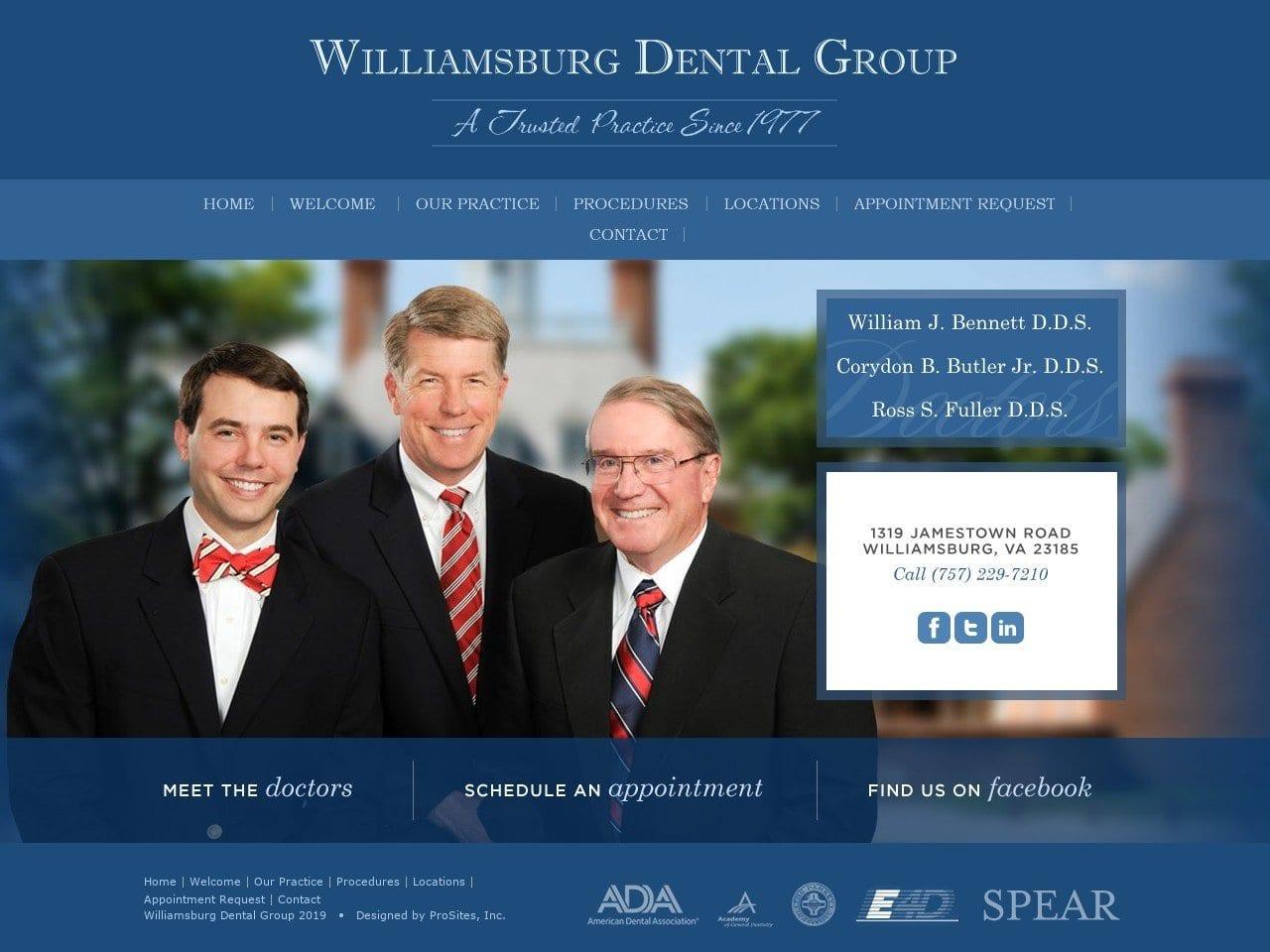 Williamsburg Dental Group screenshot