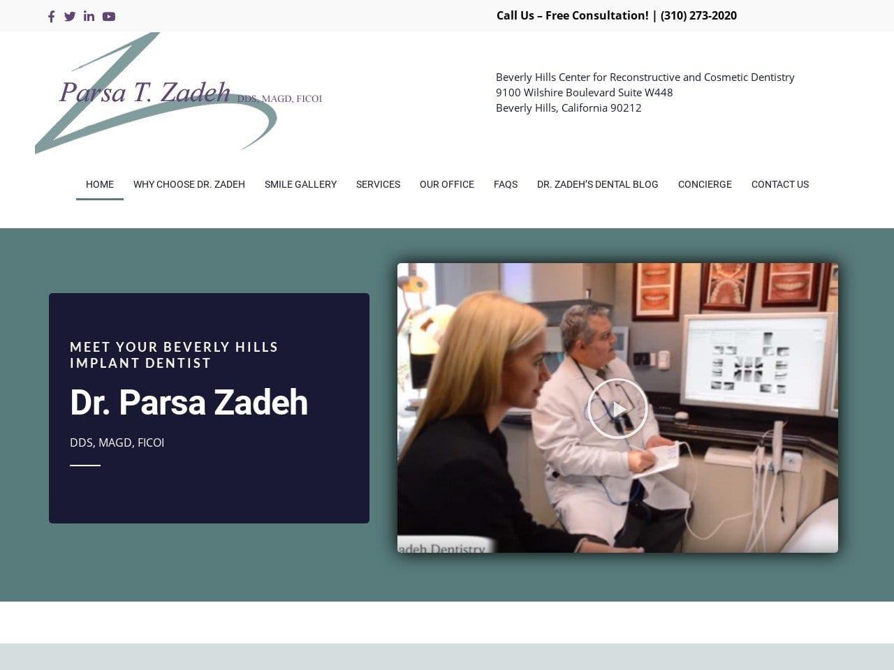 Parsa T. Zadeh DDS screenshot