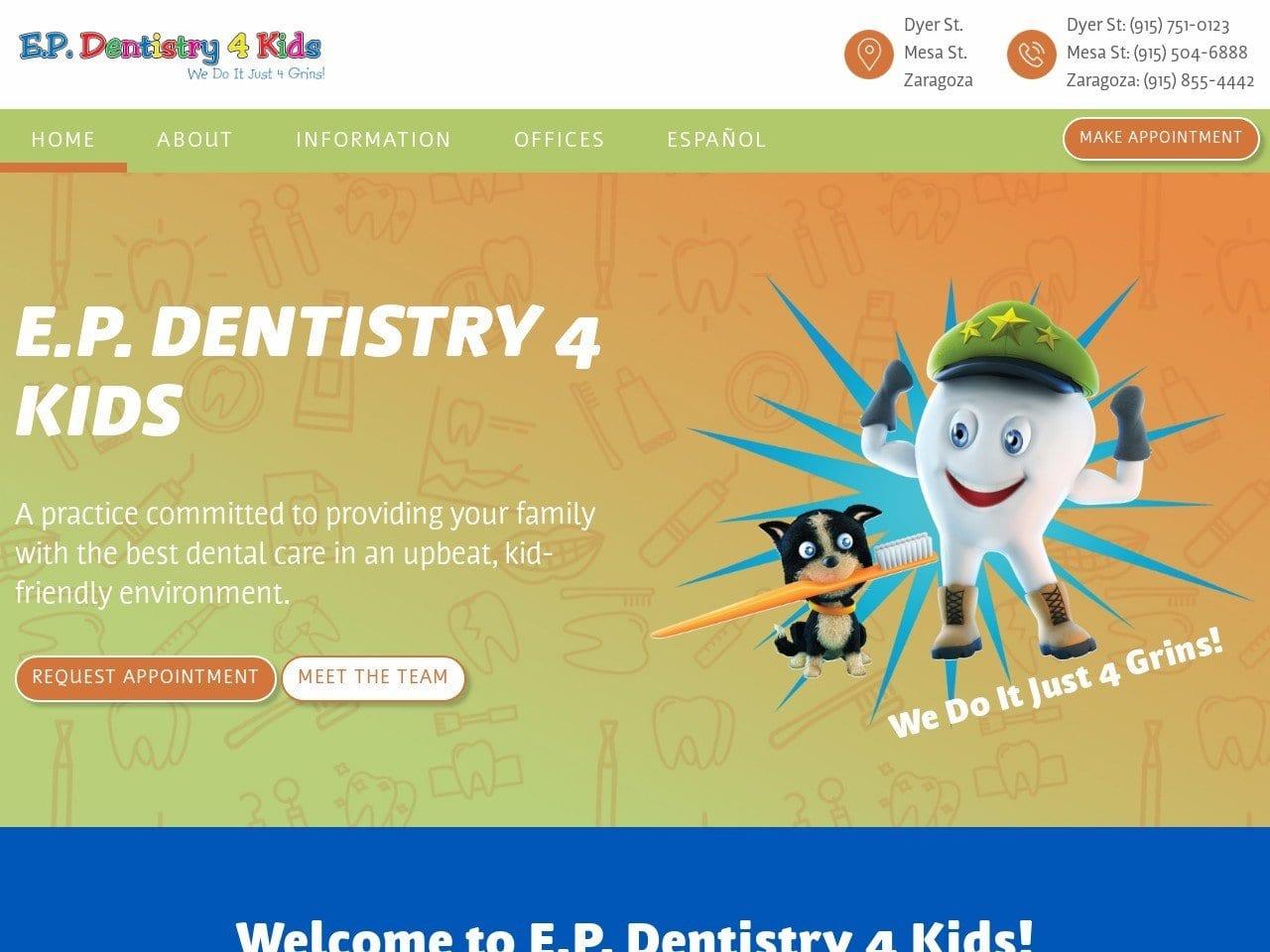 E P Dentistry 4 Kids Leach Jason A DDS screenshot