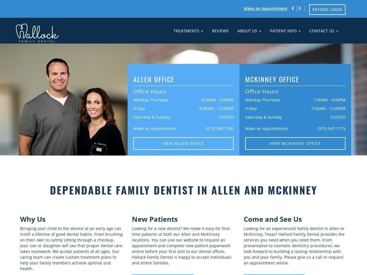 Hallock Family Dental Dr. Erika Hallock Dds Dr. Da screenshot