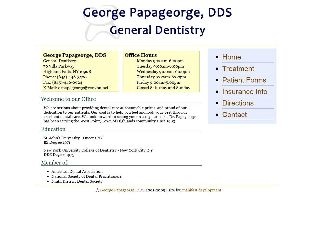 Papageorge George DDS