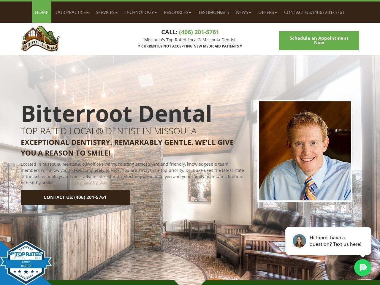 Bitterroot Dental Dr. David B. Duke DMD FICOI