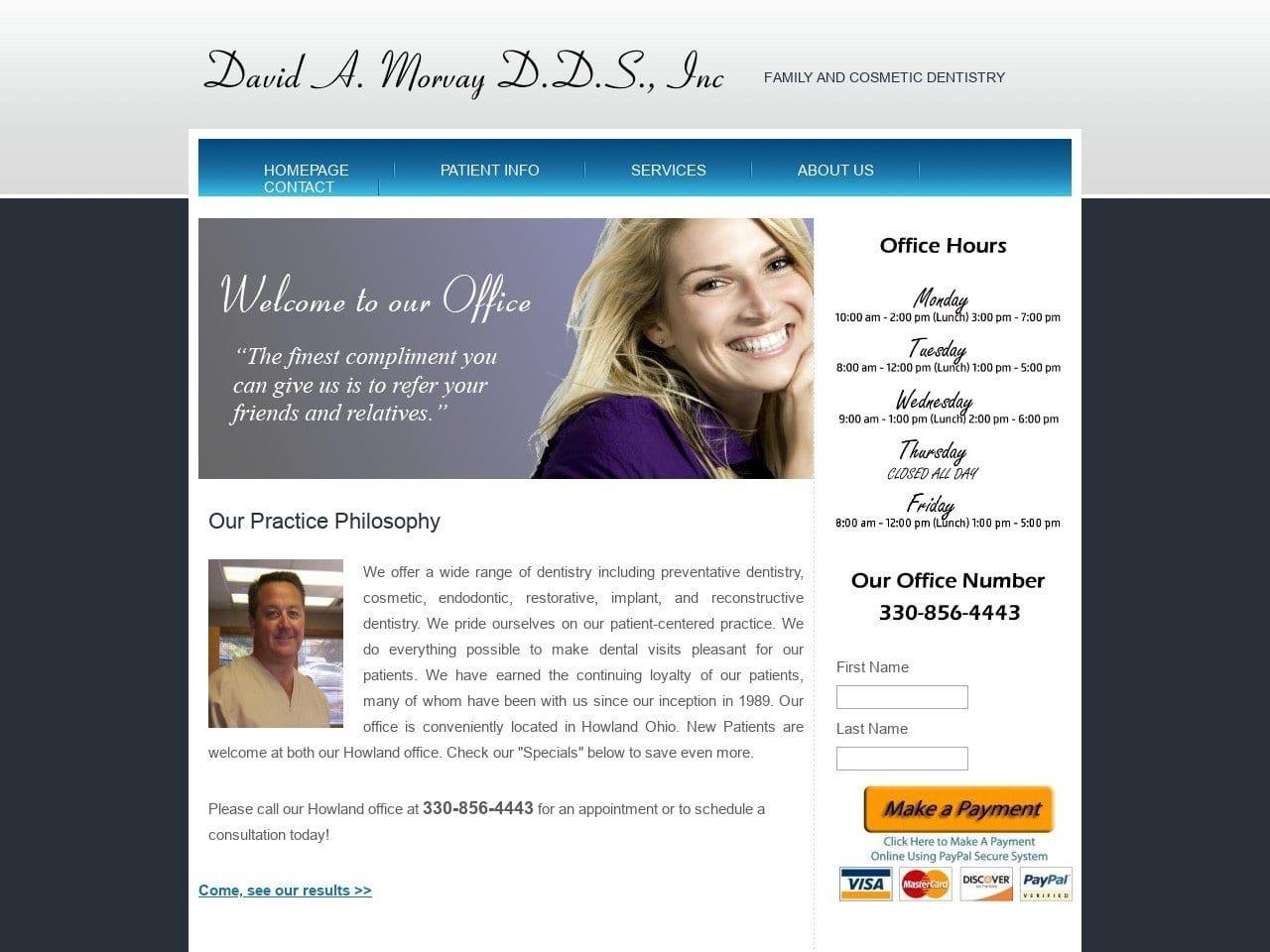 David A Morvay D.D.S. Inc. screenshot