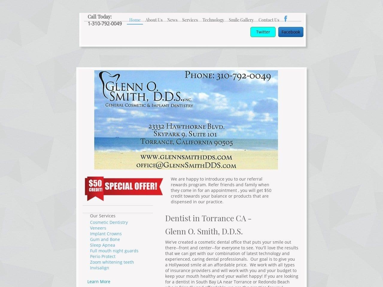 Glenn Smith DDS screenshot
