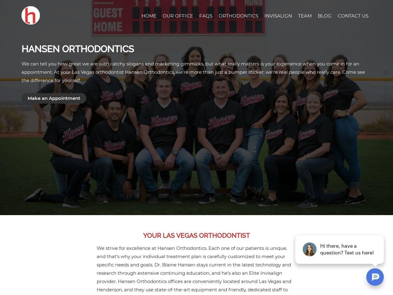 Hansen Orthodontics on S. Rainbow screenshot
