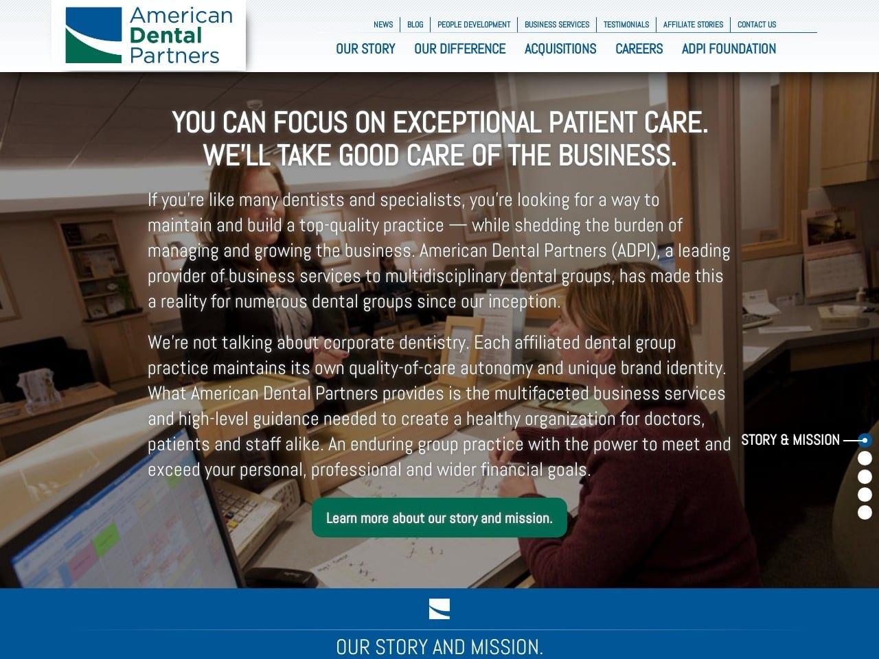 American Dental Partners of WI screenshot