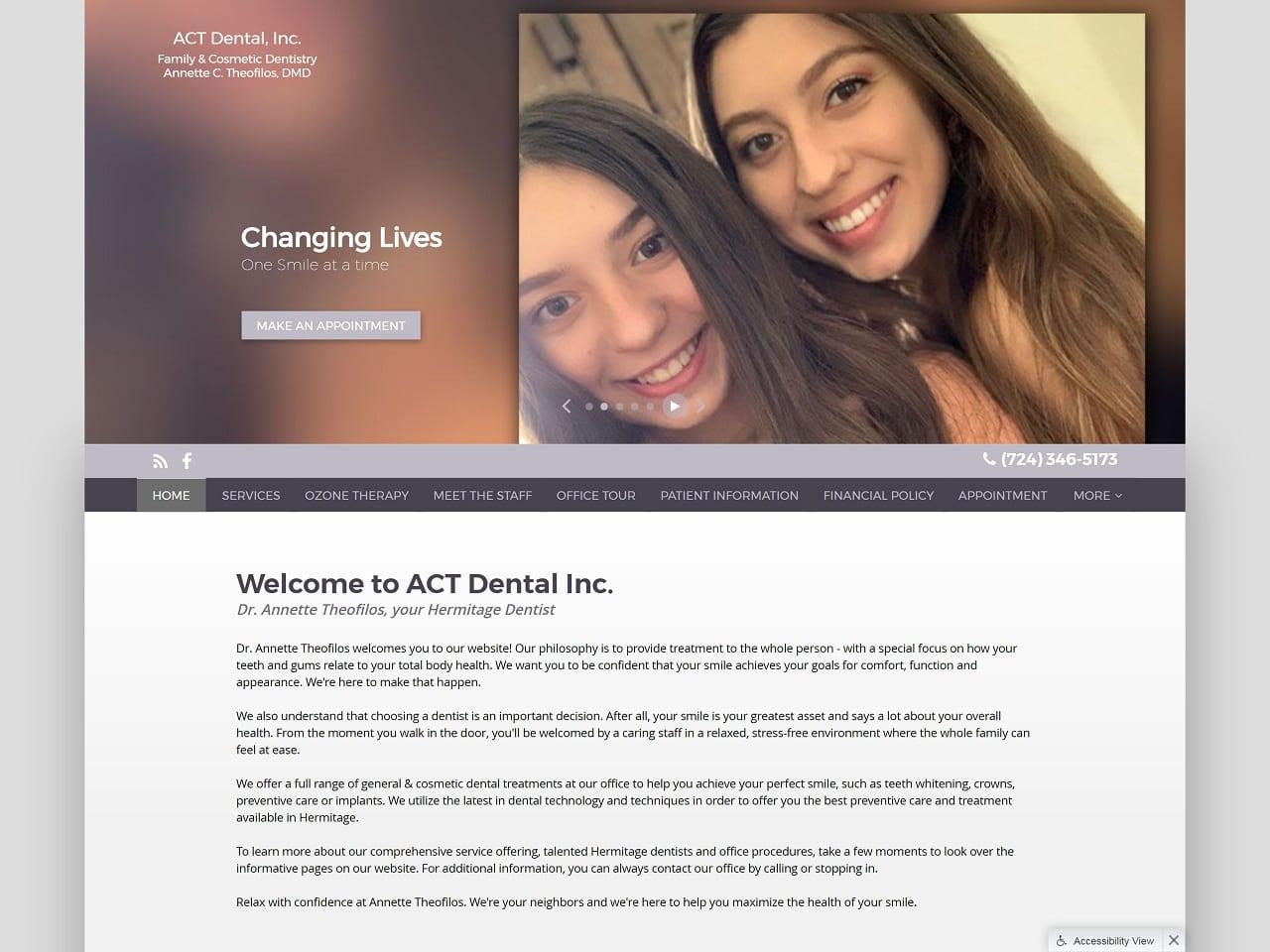 ACT Dental Inc. screenshot