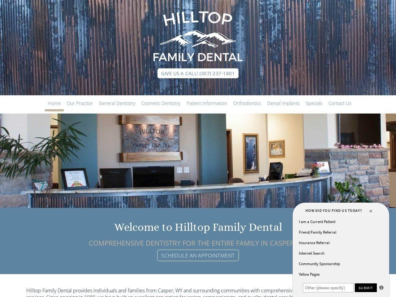 Hilltop Family Dental screenshot