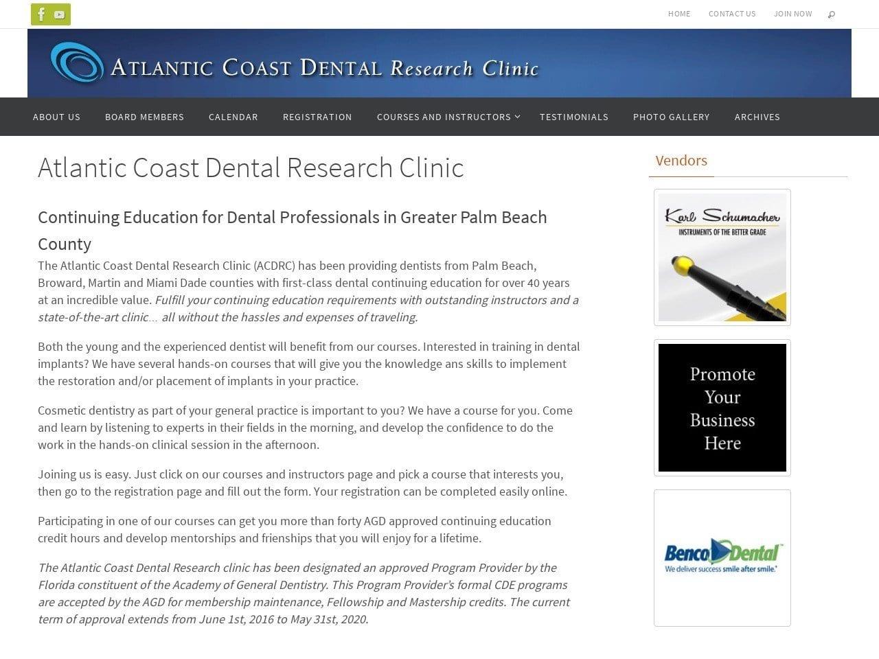 Atlantic Coast Dental Research screenshot