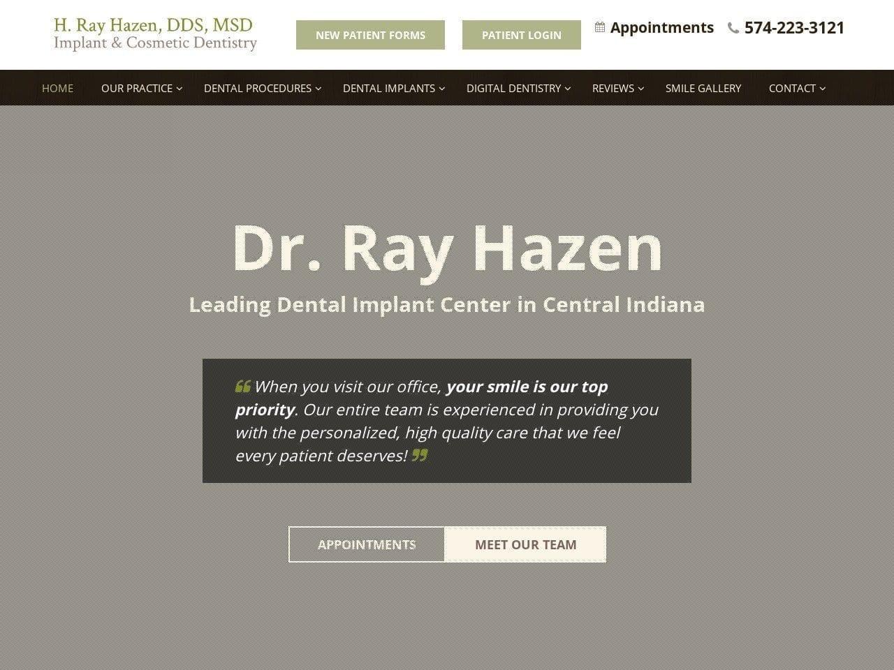 Implant & Cosmetic Dentistry Hazen H Ray DDS screenshot