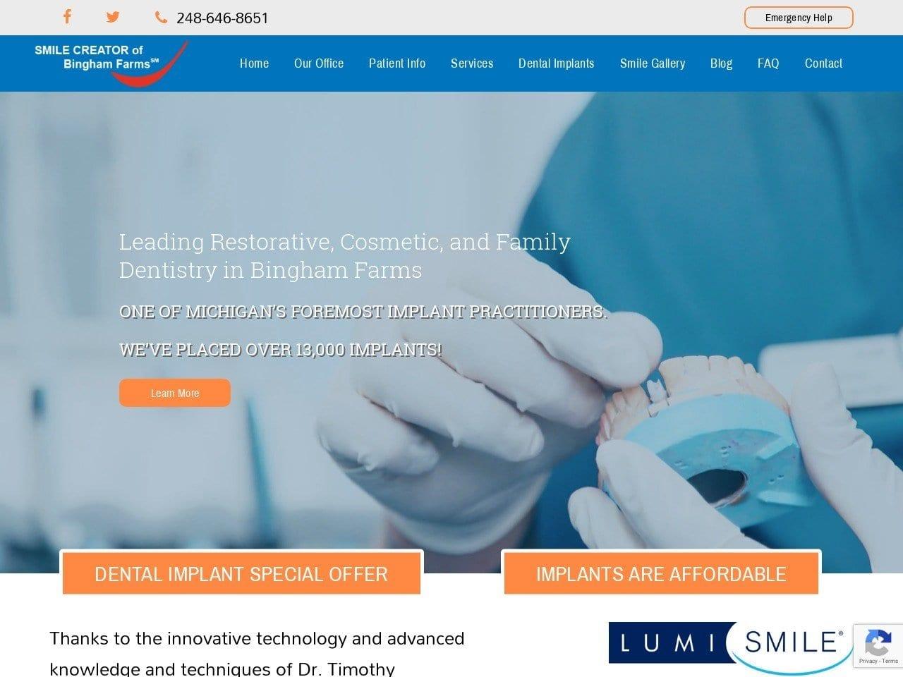 Timothy F. Kosinski, DDS screenshot