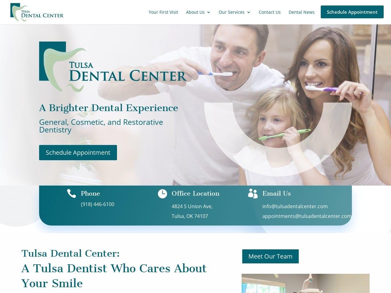 Tulsa Dental Center screenshot