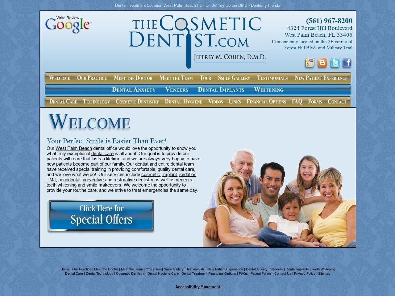 The Cosmetic Dentist Jeffrey M. Cohen, DMD screenshot