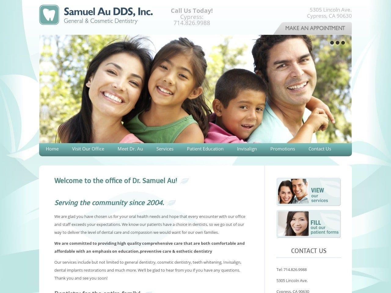 Samuel Au DDS Inc. screenshot