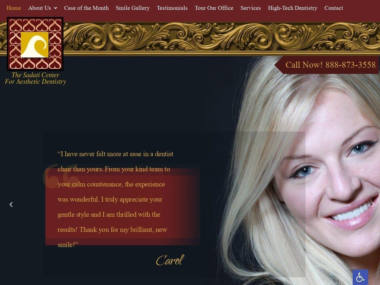The Sadati Center For Aesthetic Dentist screenshot