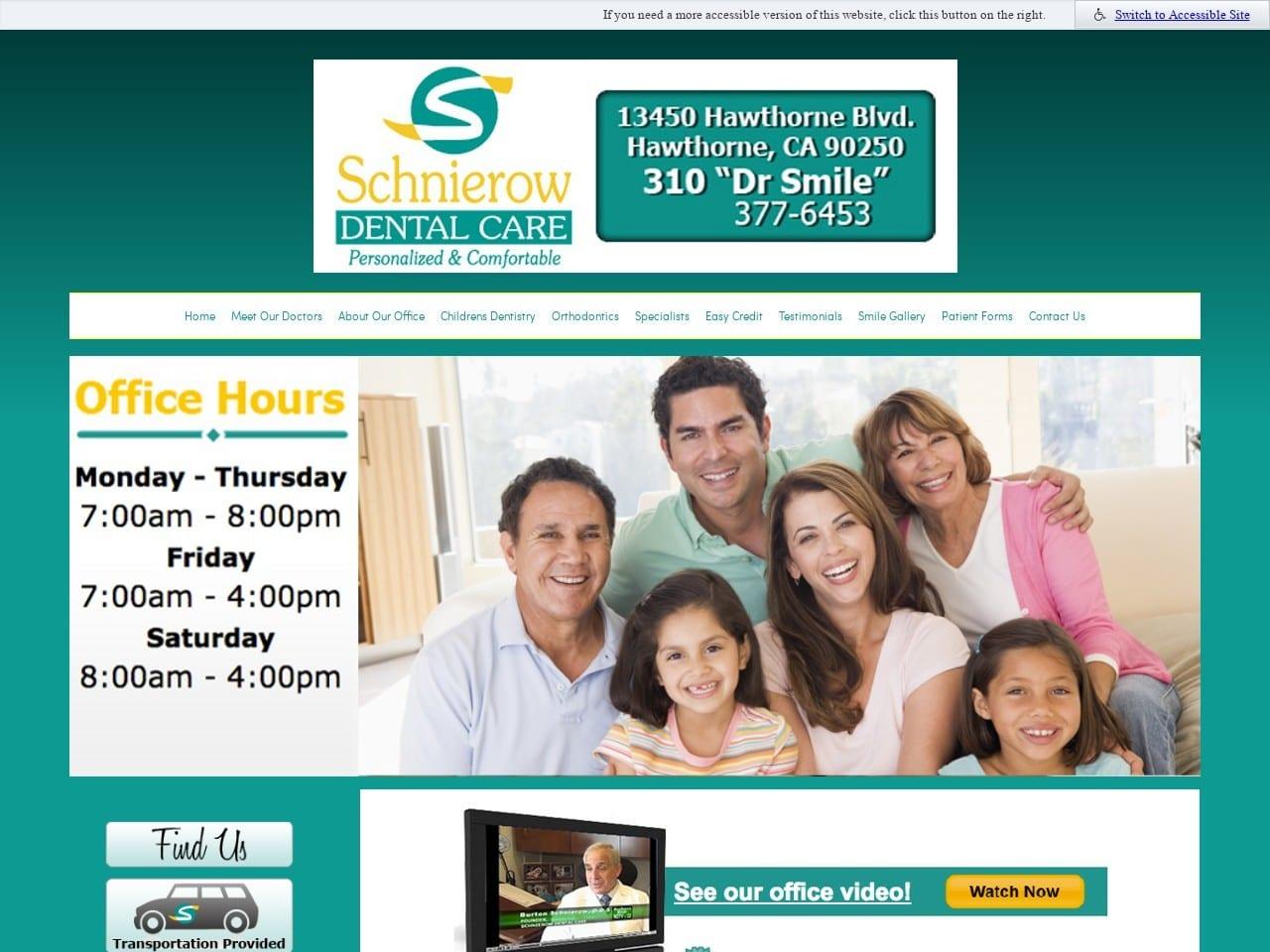 Hawthorne Schnierow Dentist screenshot