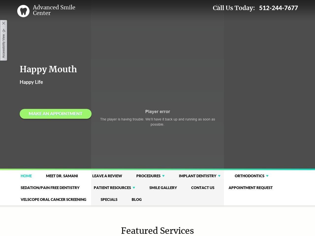 Wells Branch Dental Center Samani Fatemeh E DDS screenshot