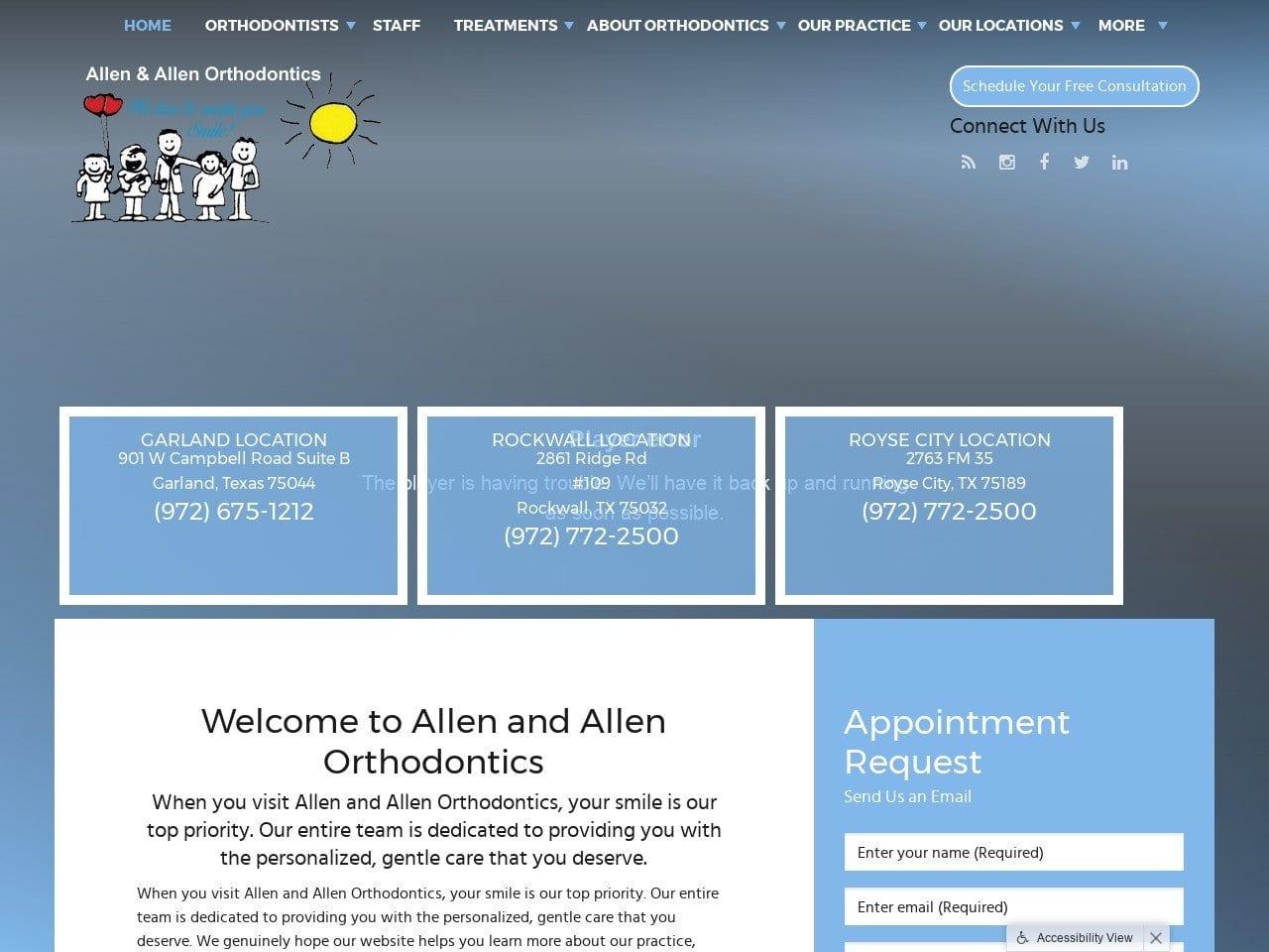Allen & Allen Orthodontics screenshot