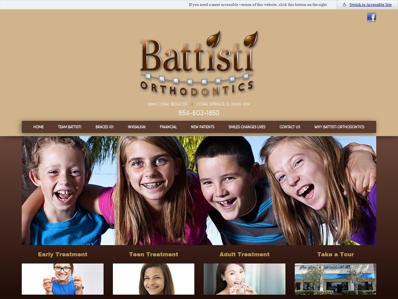 Battisti Orthodontics screenshot