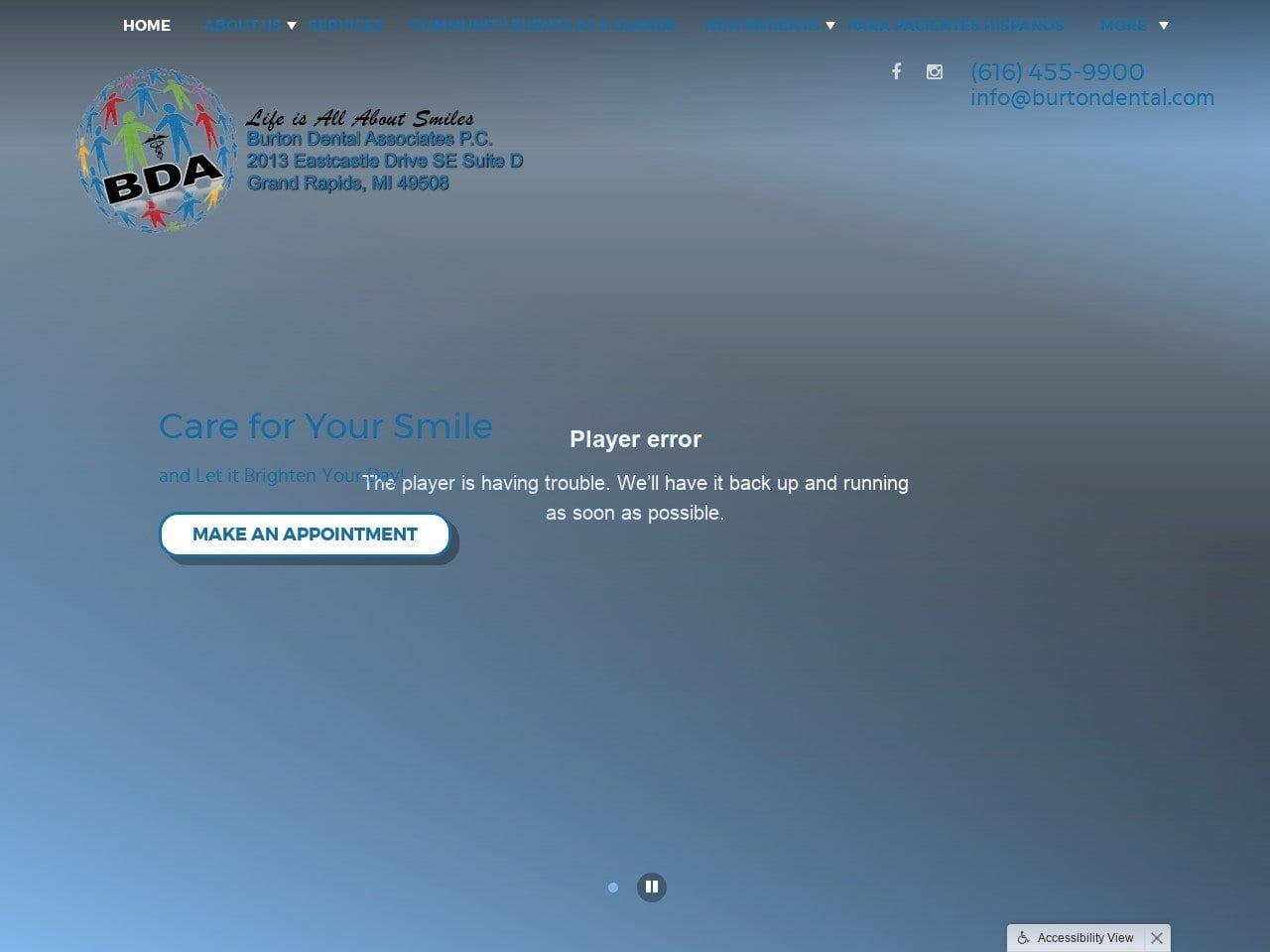 Burton Dental Associates P.C. screenshot