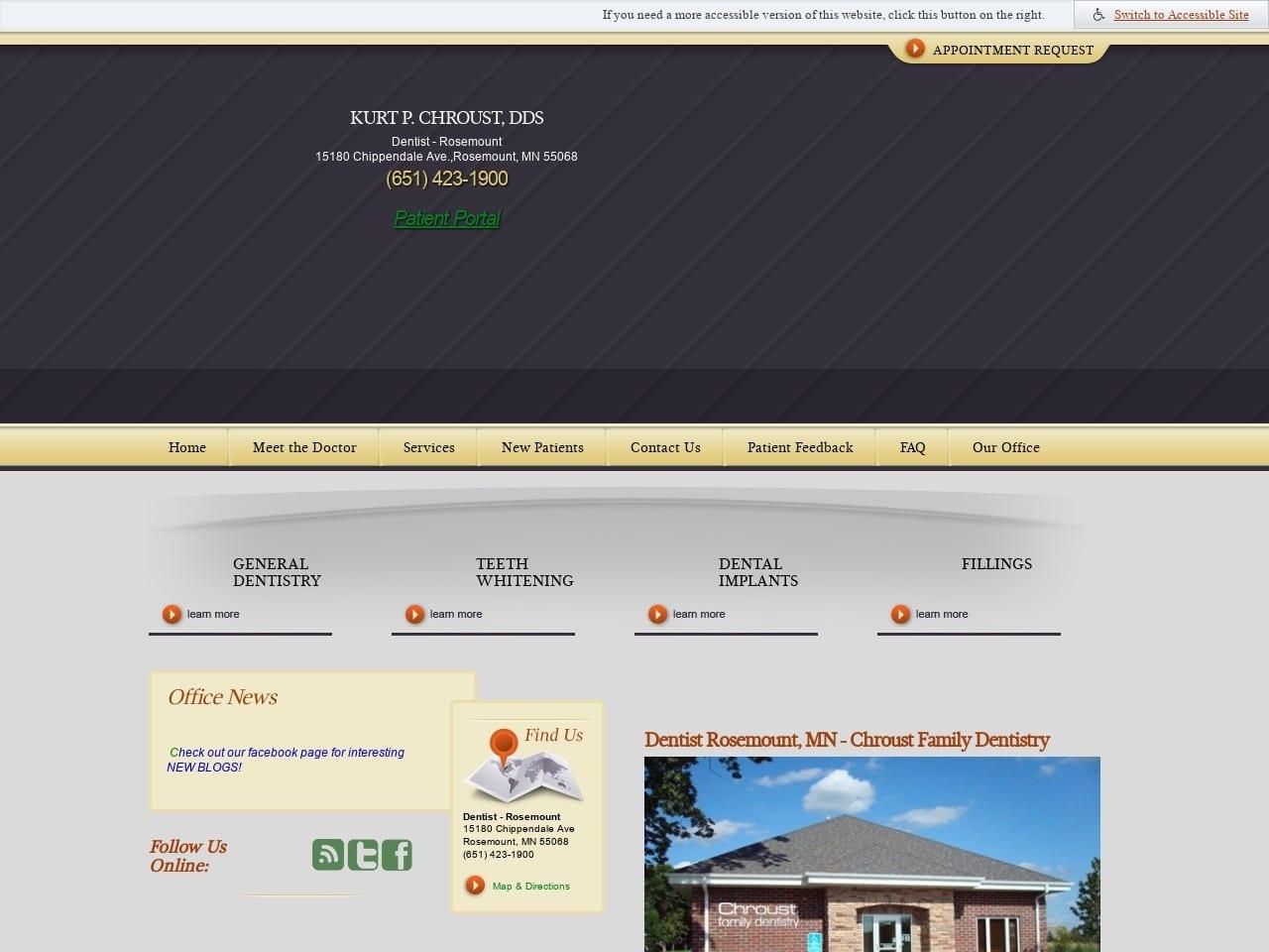 Chroust Family Dental screenshot
