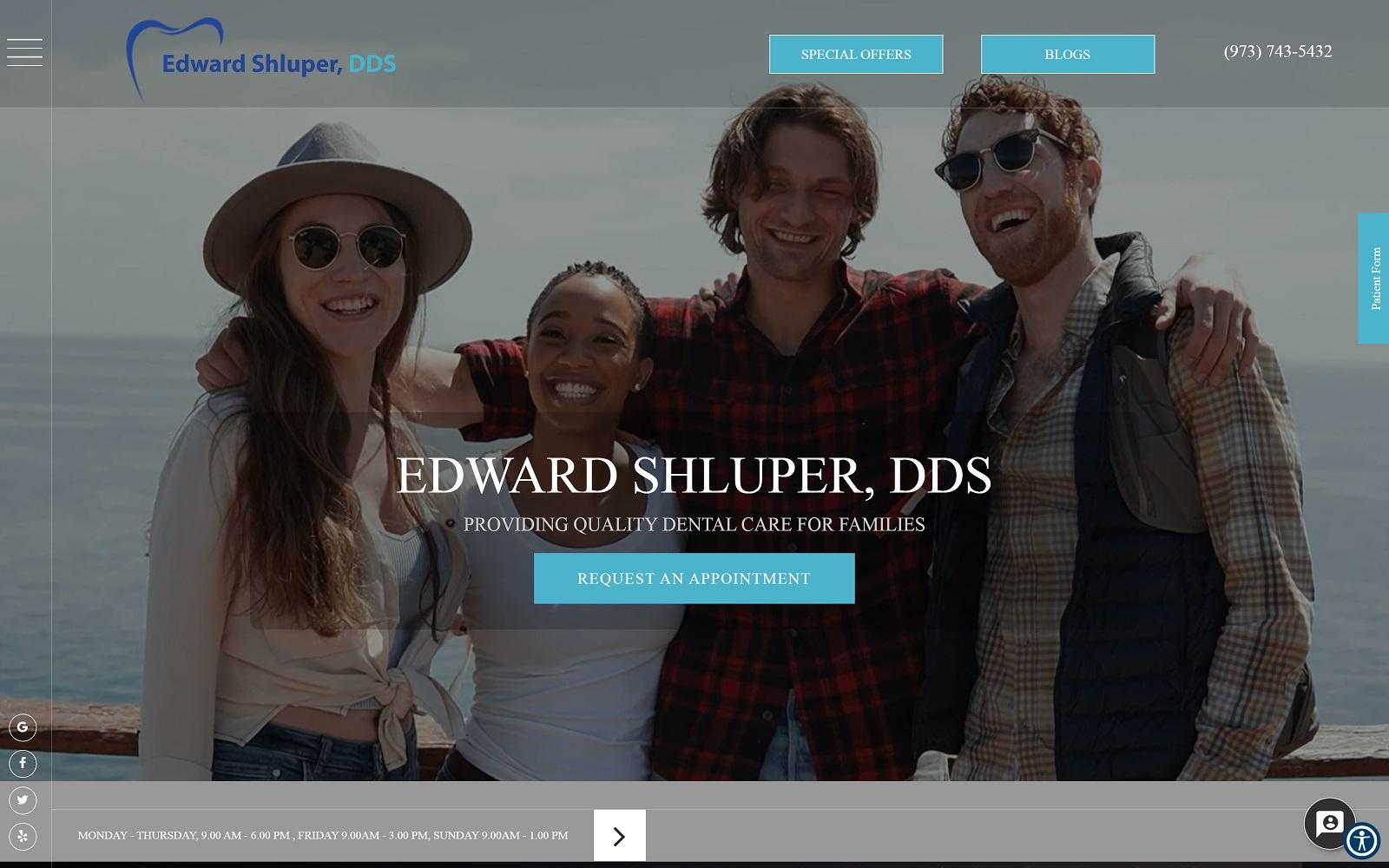 Edward Shluper DDS screenshot